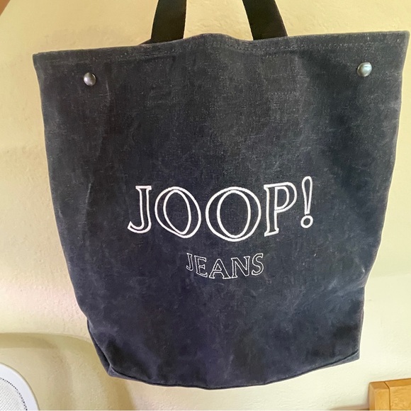 JOOP Jeans Charcoal Grey Canvas Logo Backpack Purse/Bag - Picture 7 of 9